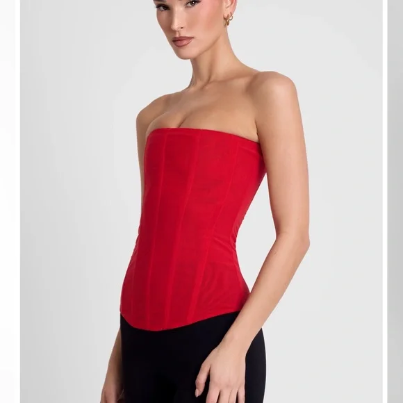 NWT LEAU Muse mesh corset top - Picture 2 of 7
